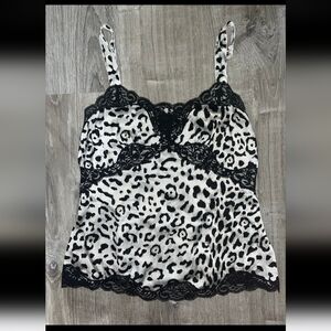Silk leopard print camisole